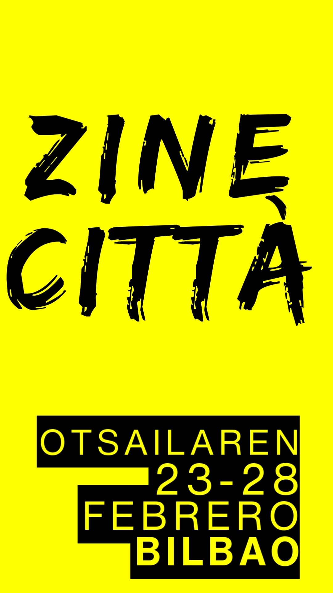 🇪🇸🎬 ¡Por fin volvemos!
Y como primer regalo de este 2026, compartimos una gran noticia:
𝗭𝗶𝗻𝗲𝗰𝗶𝘁𝘁à 𝗿𝗲𝗴𝗿𝗲𝘀𝗮 𝗮 𝗕𝗶𝗹𝗯𝗮𝗼 𝗱𝗲𝗹 𝟮𝟯 𝗮𝗹 𝟮𝟴 𝗱𝗲 𝗳𝗲𝗯𝗿𝗲𝗿𝗼.

Seis días de cine italiano contemporáneo, historias que cruzan fronteras y encuentros que crean comunidad.
El viaje vuelve a empezar.

✨ Muy pronto, más novedades.
📍 Bilbao
🗓️ del 23 al 28 de febrero

🇮🇹🎬 Finalmente torniamo!
Come primo regalo di questo 2026, annunciamo che:
𝗭𝗶𝗻𝗲𝗰𝗶𝘁𝘁à 𝘁𝗼𝗿𝗻𝗮 𝗮 𝗕𝗶𝗹𝗯𝗮𝗼 𝗱𝗮𝗹 𝟮𝟯 𝗮𝗹 𝟮𝟴 𝗳𝗲𝗯𝗯𝗿𝗮𝗶𝗼.
📍 23–28 febbraio

Sei giorni di cinema italiano contemporaneo, incontri e nuove visioni.
✨ A breve, tante novità.

EUS 🎬 Azkenean bueltatzen gara!
2026ko lehen opari gisa, 𝗭𝗶𝗻𝗲𝗰𝗶𝘁𝘁à 𝗷𝗮𝗶𝗮𝗹𝗱𝗶𝗮𝗿𝗲𝗻 𝗲𝗱𝗶𝘇𝗶𝗼 𝗯𝗲𝗿𝗿𝗶𝗮𝗿𝗲𝗻 𝗱𝗮𝘁𝗮 𝗼𝗳𝗶𝘇𝗶𝗮𝗹𝗮𝗸 𝗶𝗿𝗮𝗴𝗮𝗿𝘁𝘇𝗲𝗻 𝗱𝗶𝘁𝘂𝗴𝘂 𝗕𝗶𝗹𝗯𝗼𝗻.
📍 Otsailaren 23–28

Sei egun zinema italiar garaikidearekin, topaketekin eta begirada berriekin.
✨ Laster, berritasun gehiago.

#Zinecittà2026 #CineItaliano #Bilbao #basquecountry #zinecittà #zinecitta #italia🇮🇹 #cinemaitaliano